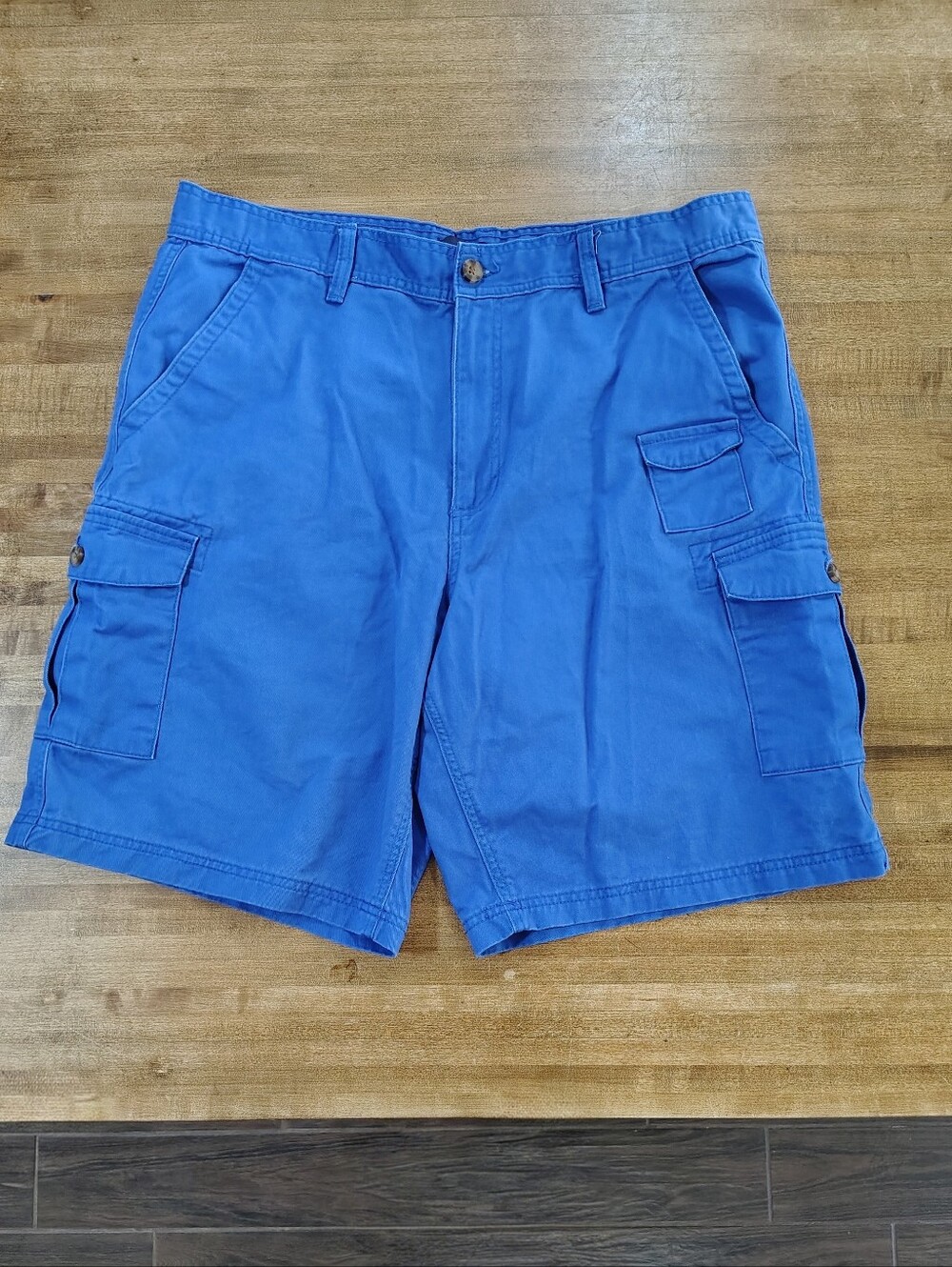 BASIC EDITIONS Men's Blue Cargo Shorts Size 38